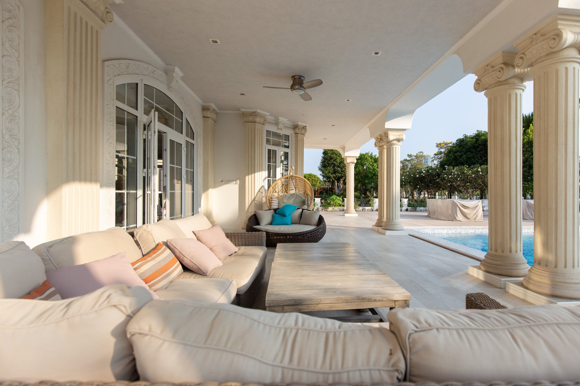 A sunlit veranda — photographed by OWL