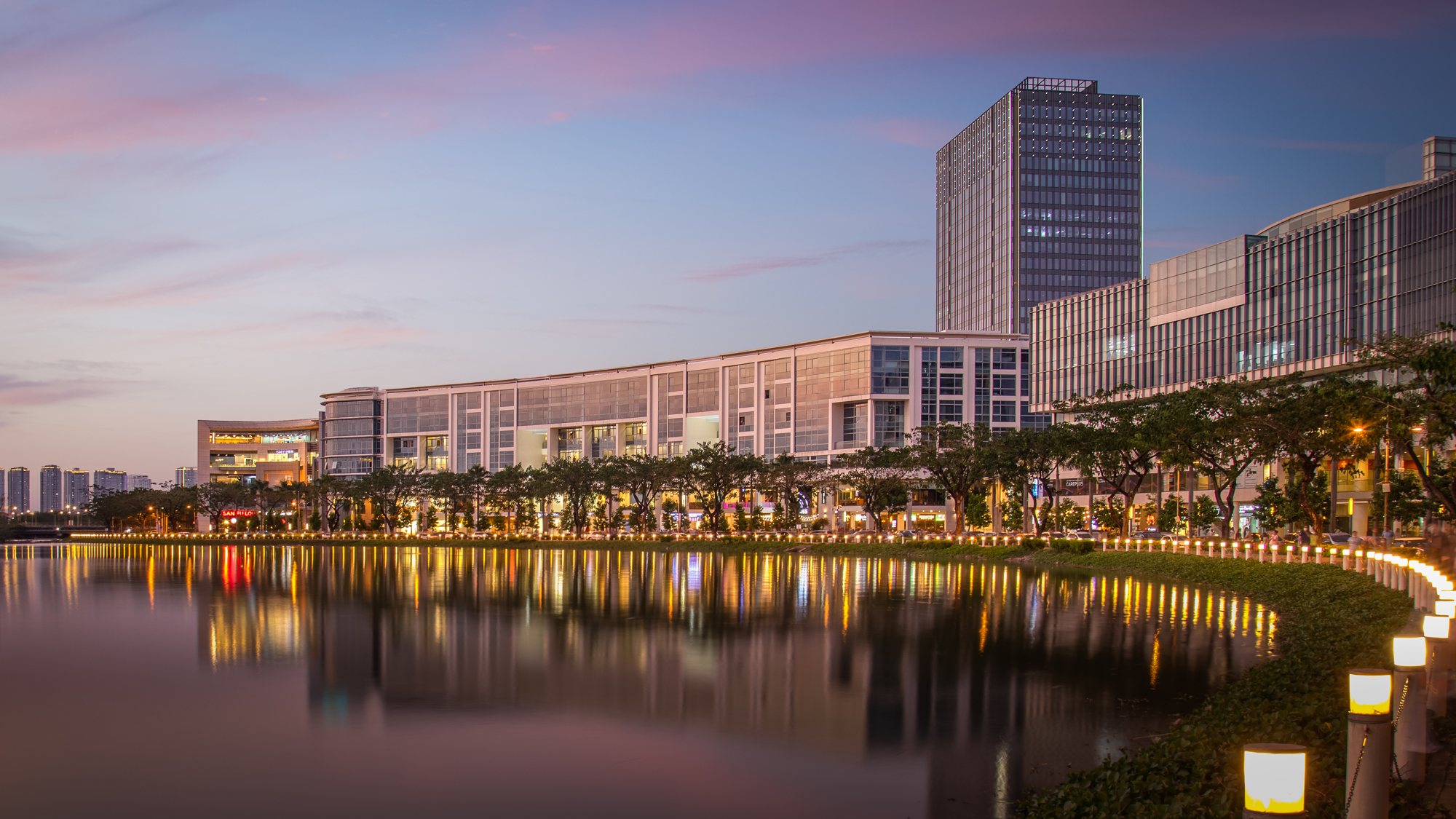 The city reflected at sunset — photographed by OWL
